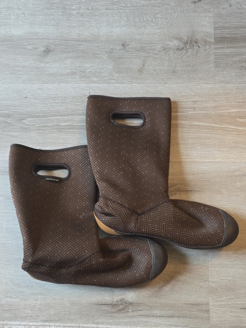 Bogs | Brown Tall Pull-On Rain Boots with Handles